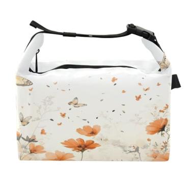 Imagem de STAYTOP Lancheira primavera flores silvestres e borboletas com fivela de alça, lancheira isolada para meninos e meninas, lancheira térmica para trabalho escolar