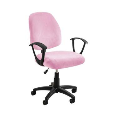 Imagem de Capa De Cadeira De Escritório Universal Em Veludo Elástico Rotativo, C