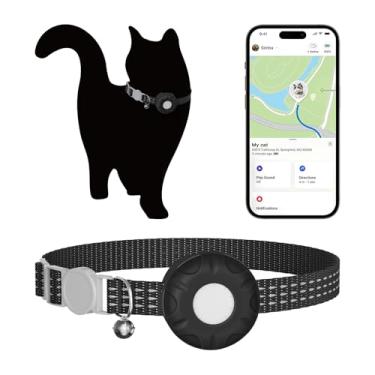 Imagem de Rastreador de animais de estimação, rastreador de gatos em tempo real com coleira separável para gatos, compatível com Apple Find My(apenas iOS), alertas de alarme, sem taxa mensal, vida útil da