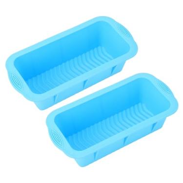 Imagem de Cryfokt O Grande Bloco de Gelo de Grandes Dimensões Molda a Bandeja Reusável do Silicone para O Azul 2PCS do Congelador Banho de Gelo, Refrigeradores