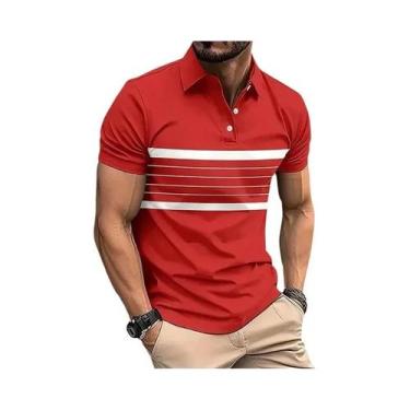 Imagem de Camisa Polo Masculina De Verão Com Manga Curta Casual Confortável Com 