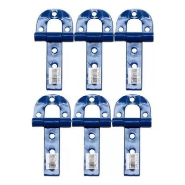 Imagem de 2X 6 Dobradiça Porteira 138Mm No 0 Aço Carbono Ferradura