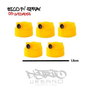 Imagem de Bico Para Tinta Spray Modelo Cap Skinny Banana 1,5cm Válvula Atuadora 