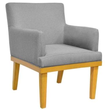 Imagem de Poltrona Beatriz Linho Cinza Escuro - LYAM DECOR