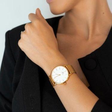 Imagem de Relogio feminino dourado Chelsea Gold 40mm Saint Germain