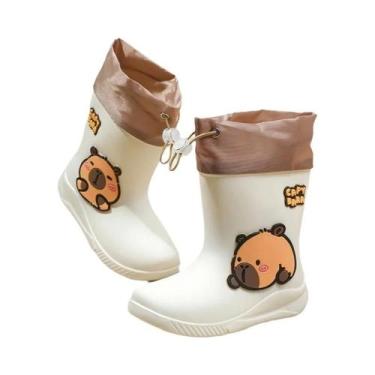 Imagem de Botas De Chuva De Borracha Antiderrapantes Com Elástico Para Crianças,