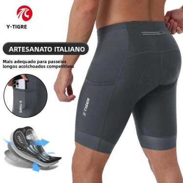 Imagem de Calças De Ciclismo Masculinas Respiráveis Antiderrapantes Com Almofada