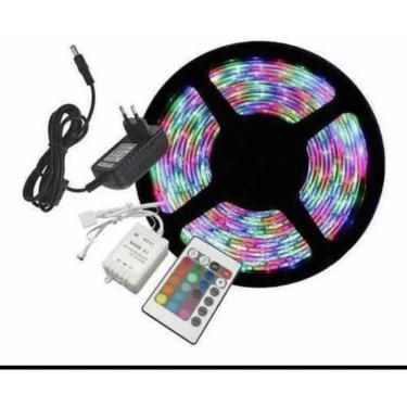 Imagem de Fita Led 5m Ultra Rgb 5050 Prova D'agua + Controle + Fonte