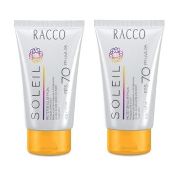Imagem de Kit c/2 Protetor Solar Facial FPS 70 Soleil Racco 40g