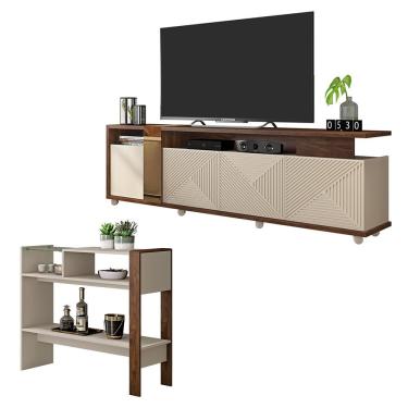 Imagem de Conjunto Sala De Estar Bancada Aparador Columbus Caemmun