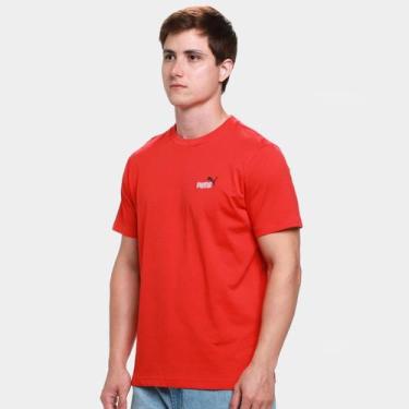 Imagem de Camiseta Puma 2 Color Small No. 1 Logo Masculina, Vermelho, P