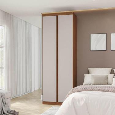 Imagem de Guarda-roupa Modular 79cm 2 Portas e Prateleiras Arani CabeCasa Madeir