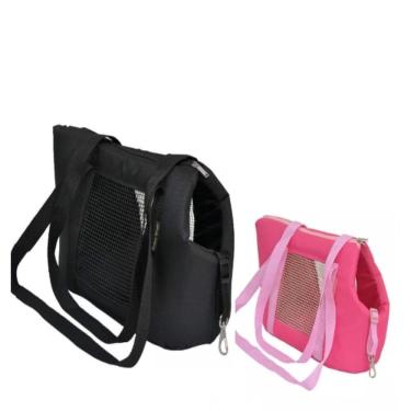 Imagem de Bolsa de Transporte para Pets Facilita para Cachorro e Gato Rosa 0,600KG