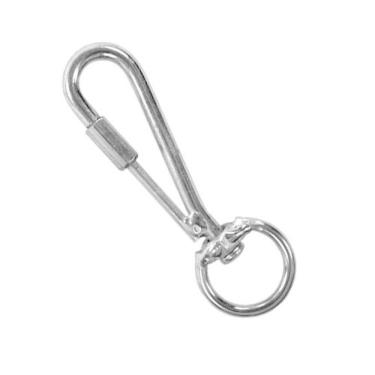 Imagem de Destorcedor Mosquetão com Rosca MR1 Ideal para Atividades ao Ar Livre Prata GS Indústria Universo