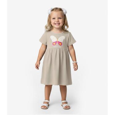 Imagem de Vestido Infantil em Molecotton Select Bege