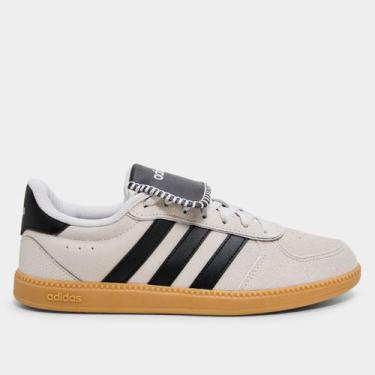 Imagem de Tênis Adidas Breaknet Sleek FC Feminino, Cinza, Preto, 38