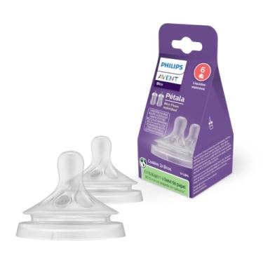 Imagem de Bicos Pétala 3.0 Philips Avent com válvula anticólicas, fluxo Para Líquido Espesso (fluxo 6), pacote com 2, SCY966/02