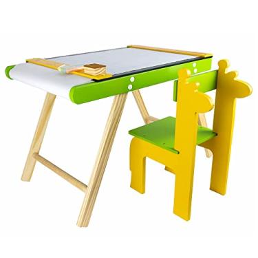 Imagem de Mesa E Lousa Infantil De Atividades Com Cadeira Giz E Papel Brinqmutti