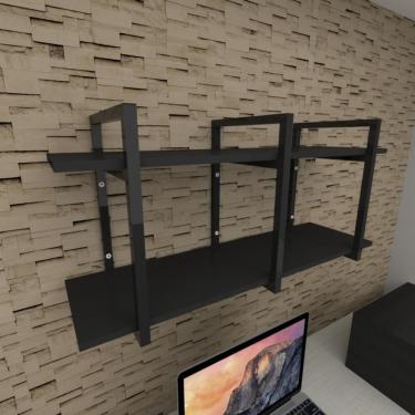 Imagem de Prateleira Industrial para Escritório Aço Preto