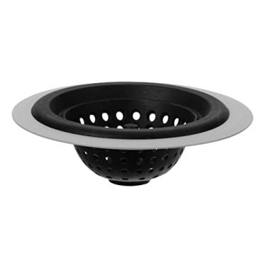 Imagem de Oggi Rolha de pia de silicone e metal, 11,4 cm, preto