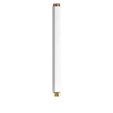 Imagem de 1pcs Extensão Quadrada Chuveiro Qualidade Tubo de aço inoxidável Banheiro Chuveiro Barras de slide para banheiro sistema chuveiro estender braço de chuveiro, quadrado, ouro branco