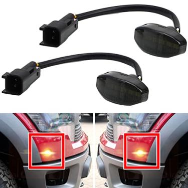 Imagem de Lâmpadas de marcador lateral LED para Ford F150 SVT 2010-2014 Raptor Pick Up Frontal Fender Lanterna lateral Marcador Luzes F-150 Lentes fumadas âmbar LED Luz de seta Kits