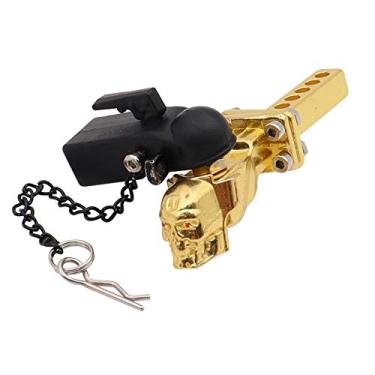 Imagem de ZYCST Gancho de reboque de metal com fivela de bola de reboque componentes de elos simulação de manilhas de reboque para Traxxas TRX4 Axial SCX10 II 90046 90047 1/10 RC Crawler Climbing Car Accessories (dourado)