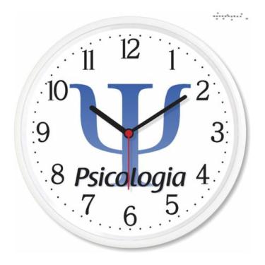 Imagem de Relogio Parede Psicologia Simbolo Decoracao Clinica Presente Branco -