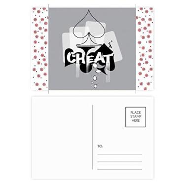 Imagem de Cartas de Baralho de Coração, Talheres para Jogar, Padrão, Natal, Flor, Celebração, Cartão Postal Cartão de Bênção