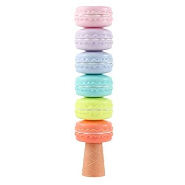 Imagem de Marca-texto colorido em forma de macaron, conjunto de canetas marca-texto de biscoito bonito caneta fluorecente desenho, marca de destaque ferramenta de escrita