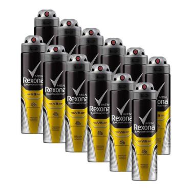 Imagem de Kit 12 Desodorante Rexona Men Antitranspirante V8 150ml V8