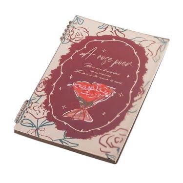 Imagem de Caderno de pasta, caderno de folhas soltas - 60 folhas de fichário de folhas soltas, diário de viagem recarregável - Vintage B5 Rose Cover Romantic Binder Journal, Diário para o Dia dos Hixip