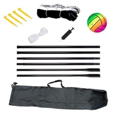 Imagem de XCPHGFM Rede de vôlei de praia rede de futebol rede de badminton com bolsa de pacote de suporte para quintal ao ar livre portátil