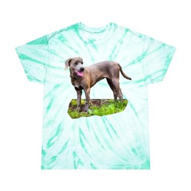 Imagem de Camiseta Blue Lacy unissex de algodão tie-dye, ciclone por Doggylips, Menta, XG