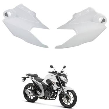 Imagem de Kit Par Carenagem Bananinha Farol Fazer 250 Fz25 2018 2019 Branca - Pa