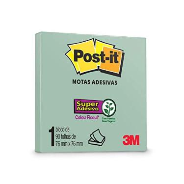 Imagem de Post-it, 3M, Bloco De Notas Super Adesivas, Menta, 76mm X 76mm, 90 Folhas
