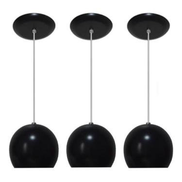 Imagem de Kit Com 03 Pendentes Colorido Para Balcão Cozinha Americana - Lustres 