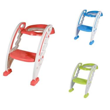 Imagem de Assento Redutor Infantil Bebe com Escada para Vaso Sanitário Desfralde