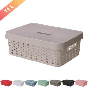 Imagem de Caixa Organizadora Trama Rattan 11L Usual Utilid. - Usual Utilidades, 