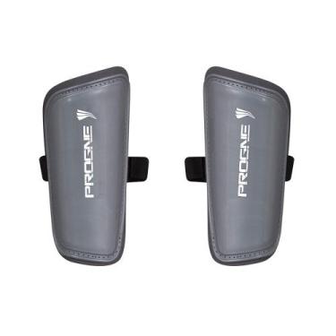 Imagem de Caneleira Progne Sports modelo Moccus Hotstamping, Cinza