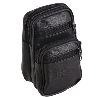 Imagem de Pochete para Cinto - couro - Tri - A35 - Preta - Taboo Leather, Unico,