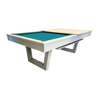 Imagem de Mesa de Sinuca/bilhar com Tampo de Jantar Cor Nude - 2,20 x 1,20 - Azul petróleo