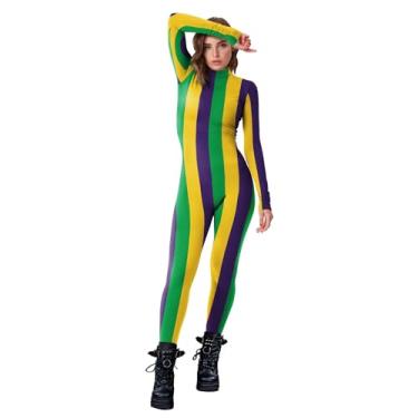 Imagem de Bemeiren Roupa de carnaval para mulheres, bodies de manga comprida, fantasias para festas de cosplay