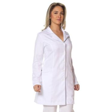 Imagem de Jaleco feminino gabardine manga longa gola esporte - Demorgan Uniforme