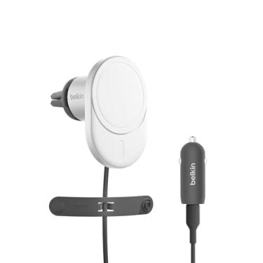 Imagem de Belkin Carregador MagSafe compatível com carregador magnético sem fio de 15 W - Carregador sem fio com certificação BoostCharge Pro Qi2, suporte magnético para telefone para iPhone 15, iPhone 14, 13 e