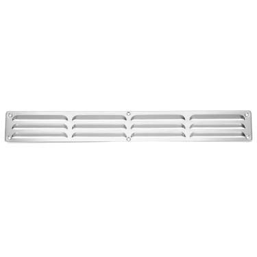 Imagem de PATIKIL Capa de ventilação de alumínio de 50 x 7 cm, cobertura de ventilação de grade de ar HVAC Grelha com venezianas para casa cozinha lareira banheiro parede teto, prata