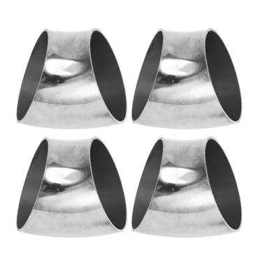 Imagem de Motoforti 4 peças 6.3 cm OD 45 graus mandril curva tubo cotovelo carro modificado tubo de escape tubulação espessura 1,5 mm/16GA 63,5x83x1,5 mm aço inoxidável 304 tom prata