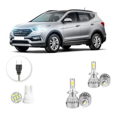 Imagem de Lampadas Led Hyundai Grand Santa Fé 2014 A 2016 H7h7 20000lm - V10, Br