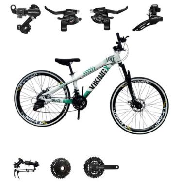 Imagem de Bicicleta Vikingx 24v Aro 26 Tuff 25 Aluminio Shimano Mtb Freeride Sus