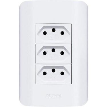 Imagem de Tomadas 10A 20a Teclas Placas 4x2 e 4x4 Interruptores Romazi Linha Can